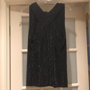 Michael Kors Black sparkle criss cross shirt